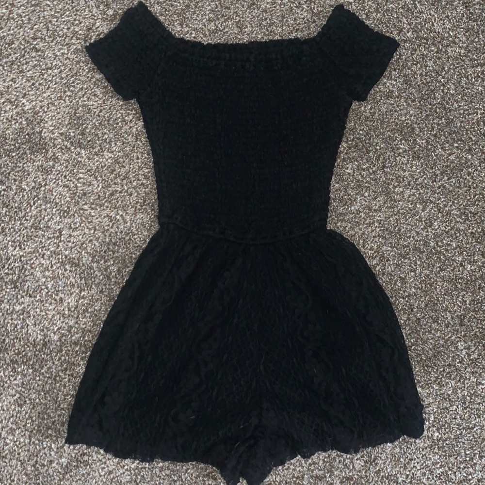 Black Lace Romper